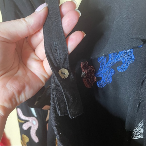 Cleobella Lali Metallic Embroidered Romper Size Small - Picture 11 of 15